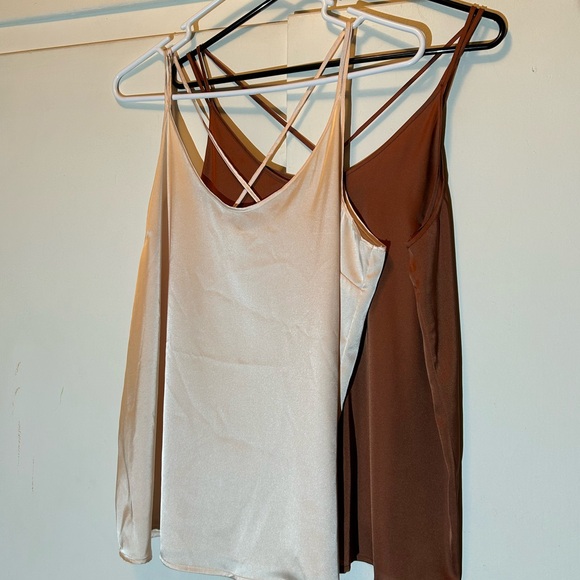 Two Satin Spaghetti Strap Camisoles - Picture 7 of 12